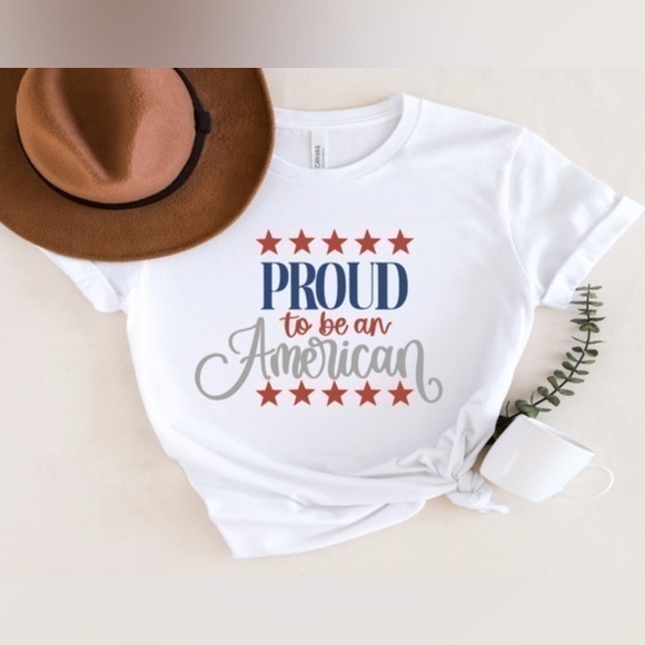 Bella Canvas Tops - Proud To Be An American Tee